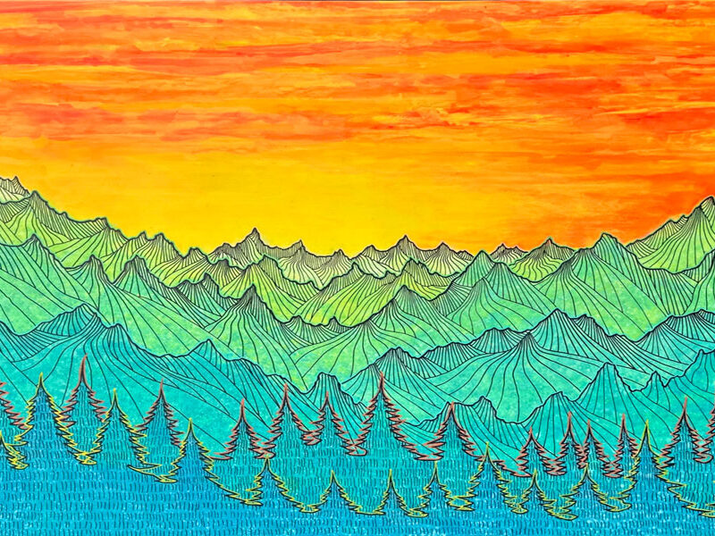 Aquamarine Mountain Sunset