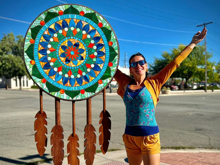 Dream Catcher – A Steel and Glass Mosaic Sculpture