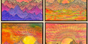 “Happiness” a New Series of Mountain Sunset Paintings